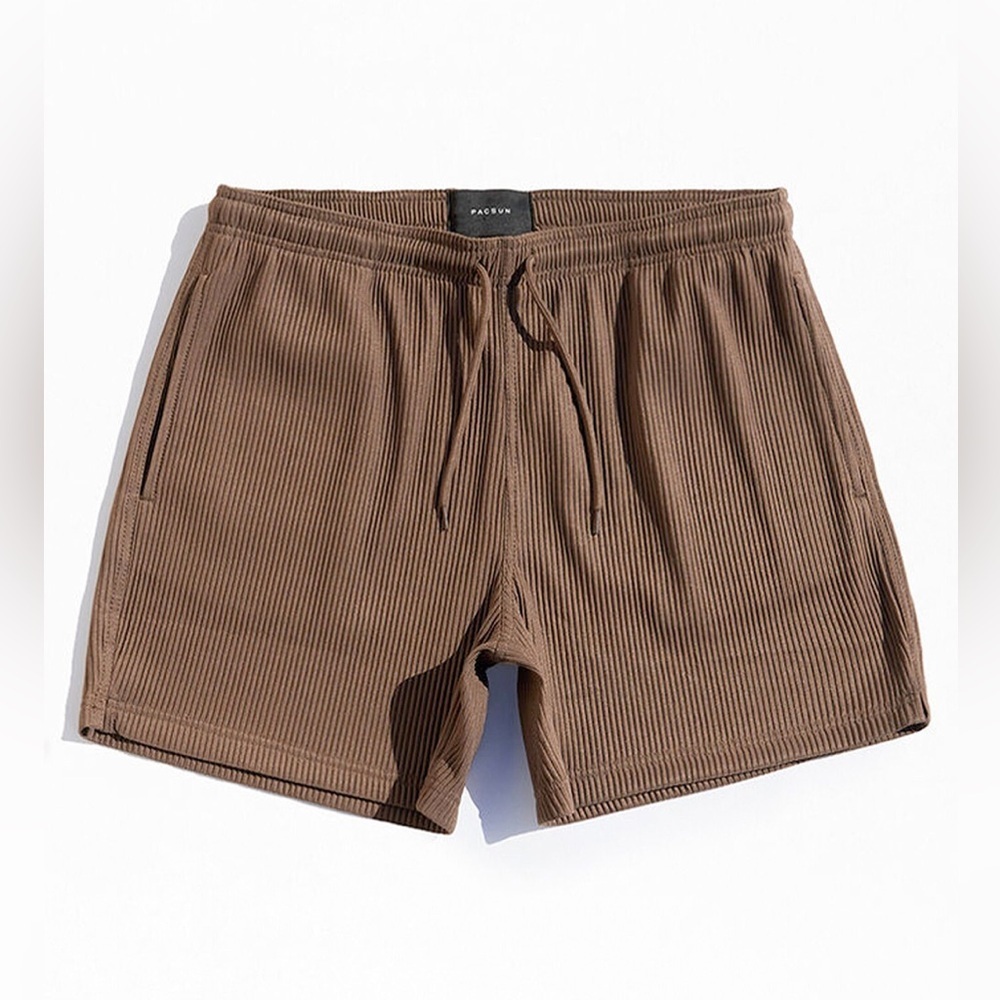 PacSun Brown Ribbed Shorts